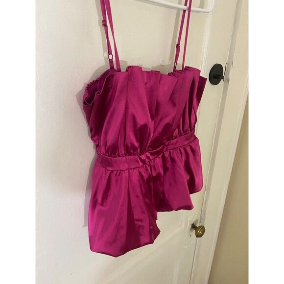 Thirty Thirty Juniors Womens Pink Crop Tank Top - Large - Picture 2 of 12